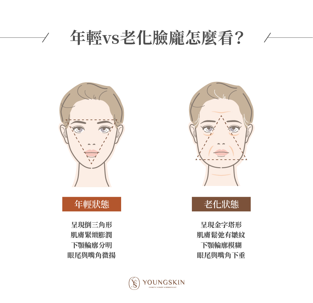 年輕vs老化臉